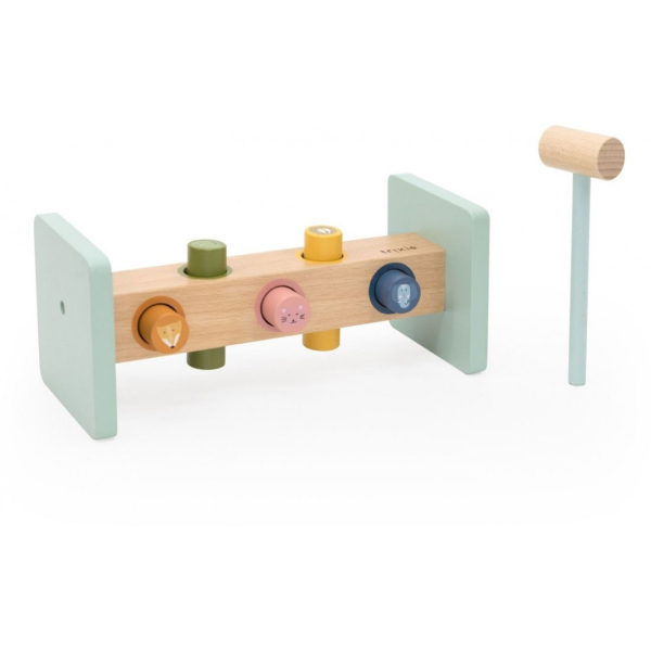 Ξύλινο Παιχνίδι Jabadabado Πάγκος Με Σφυρί Trixie Hammer Bench