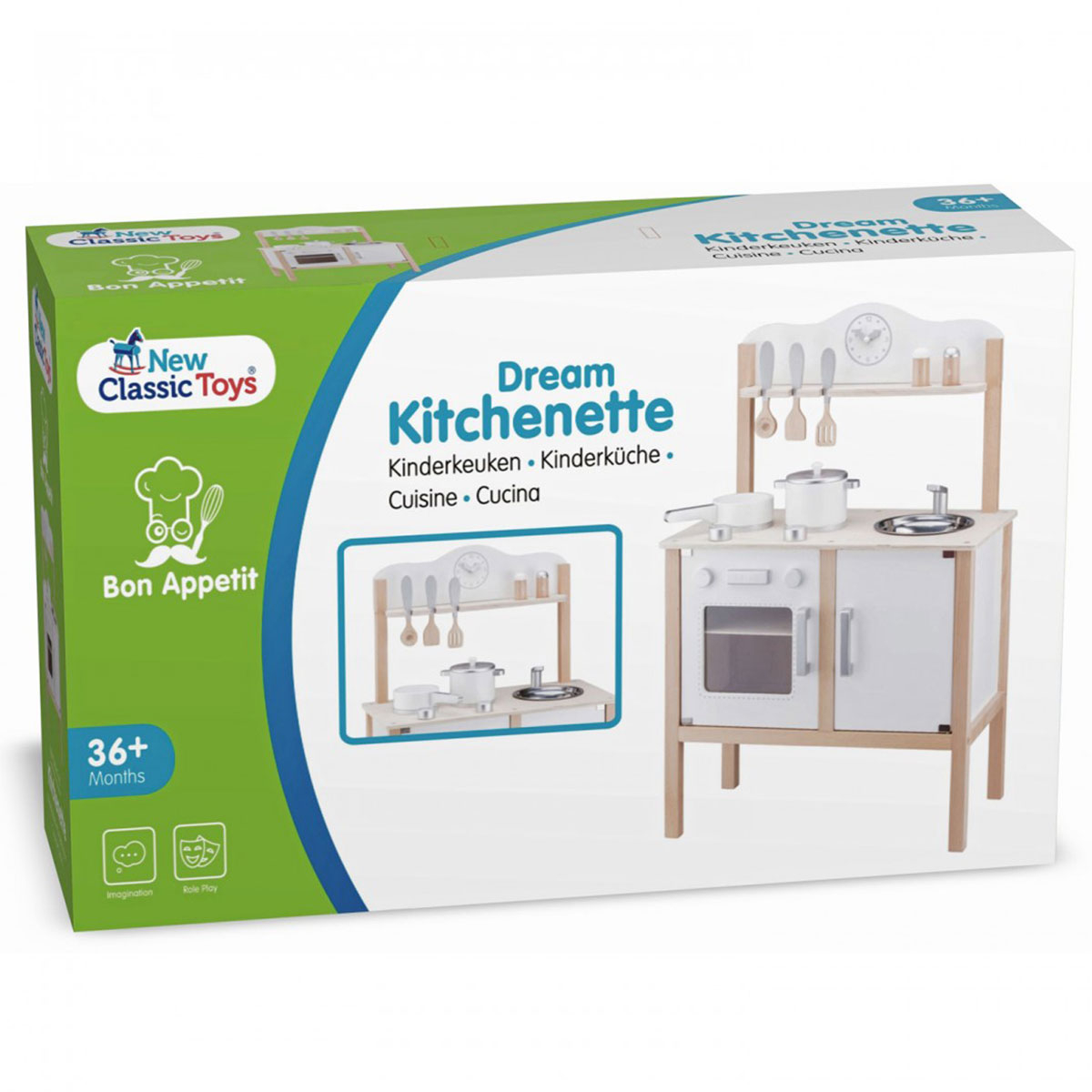 Ξύλινο Παιχνίδι Ρόλων (55X30X89) New Classic Toys Bon Appetit Modern White Home Παιχνίδια Ξύλινα Spitishop