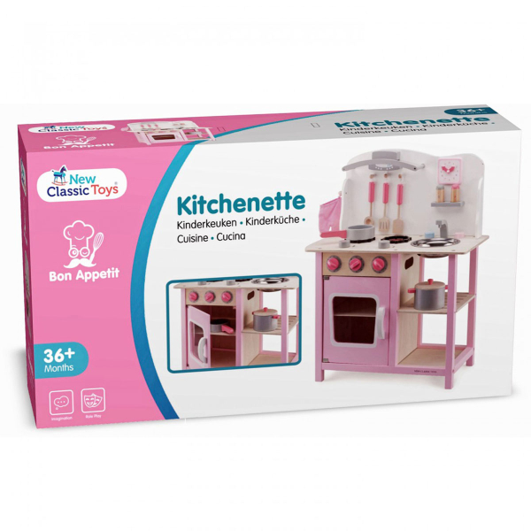 Ξύλινο Παιχνίδι Ρόλων (55x30x89) New Classic Toys Bon Appetit Pink