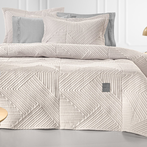 Κουβερλί King Size (250x240) + Διακοσμητική Μαξιλαροθήκη Guy Laroche Ziana Natural