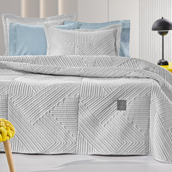 Κουβερλί King Size (250x240) + Διακοσμητική Μαξιλαροθήκη Guy Laroche Ziana Smoke