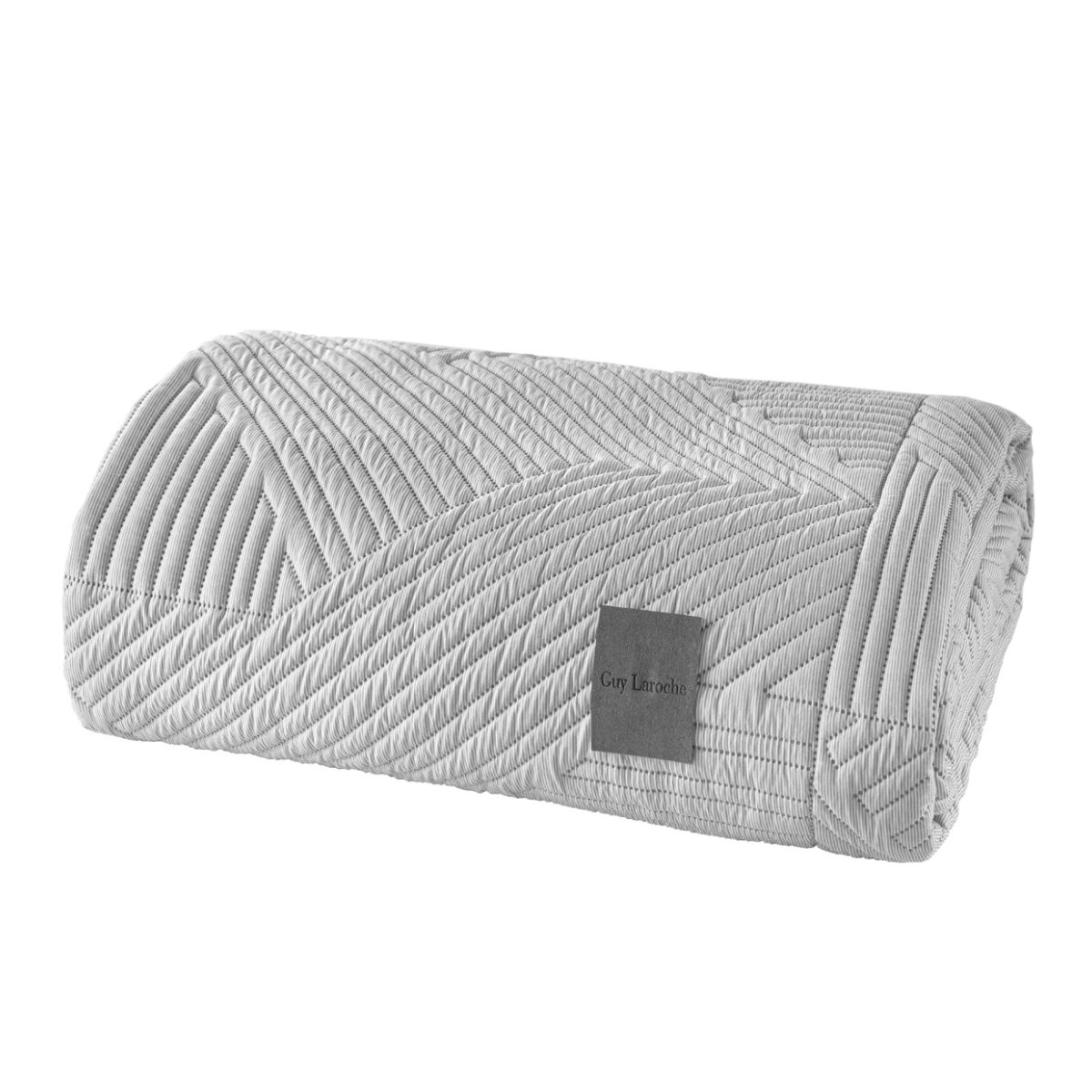 Κουβερλί King Size (250X240) + Διακοσμητική Μαξιλαροθήκη Guy Laroche Ziana Smoke Home Λευκά Είδη Κρεβατοκάμαρας Spitishop