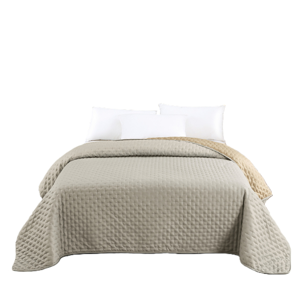 Κουβερλί 2 Όψεων (220x240) Hotel Grey/Beige 100% Microfiber