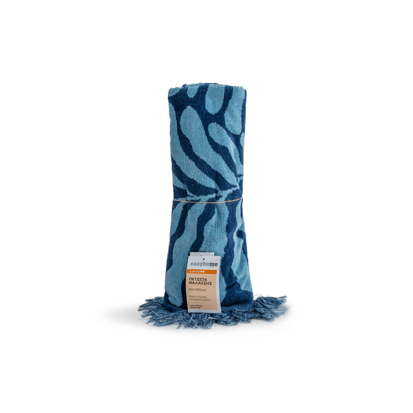Πετσέτα Θαλάσσης (80x160) Easy Home Velour Blue