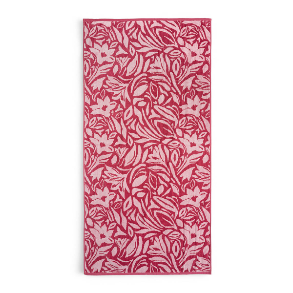 Πετσέτα Θαλάσσης (80x160) Easy Home Velour Floral Pink
