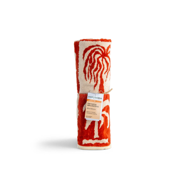 Πετσέτα Θαλάσσης (80x160) Easy Home Velour Surf Orange
