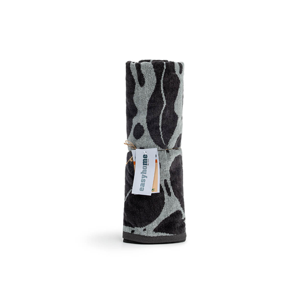 Πετσέτα Θαλάσσης (80x160) Easy Home Velour Jungle Grey