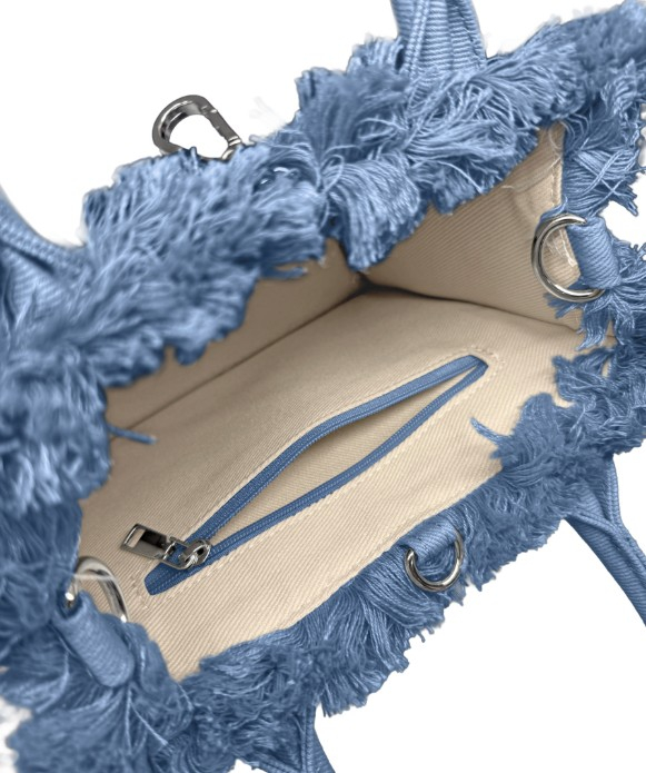 Τσάντα Θαλάσσης (20X9X14) Feel Touch Caribbean Denim Mini Home Τσάντες Spitishop