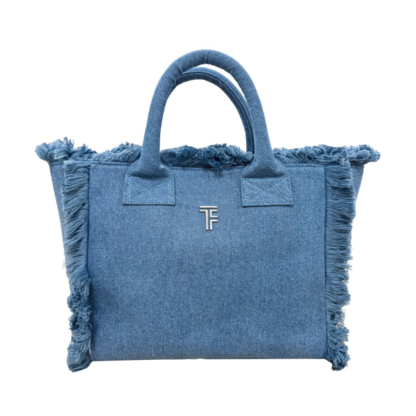 Τσάντα Θαλάσσης (26x16x24) Feel & Touch Caribbean Denim