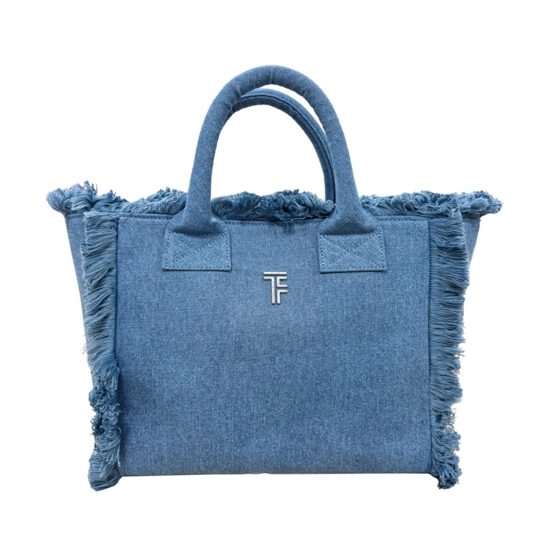 Τσάντα Θαλάσσης (26x16x24) Feel & Touch Caribbean Denim