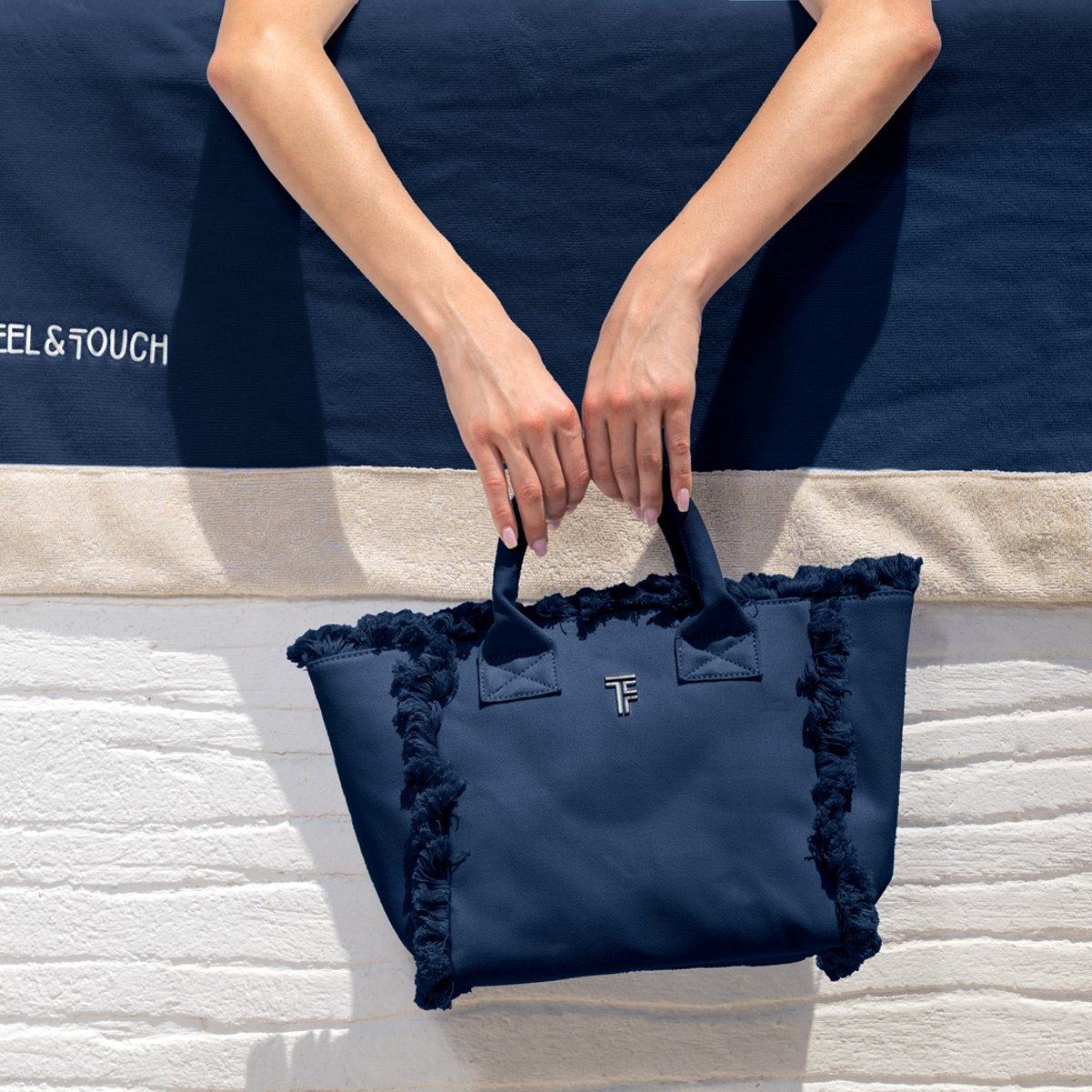 Τσάντα Θαλάσσης (26X16X24) Feel Touch Caribbean Marine Home Τσάντες Spitishop