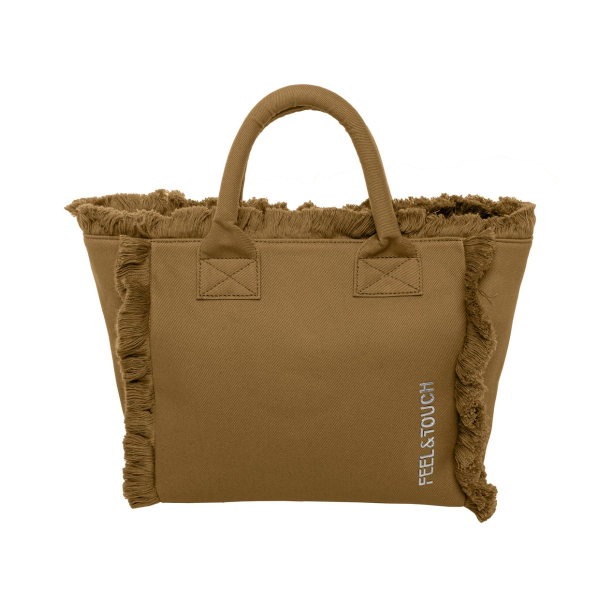 Τσάντα Θαλάσσης (26x16x24) Feel & Touch Caribbean Mocca