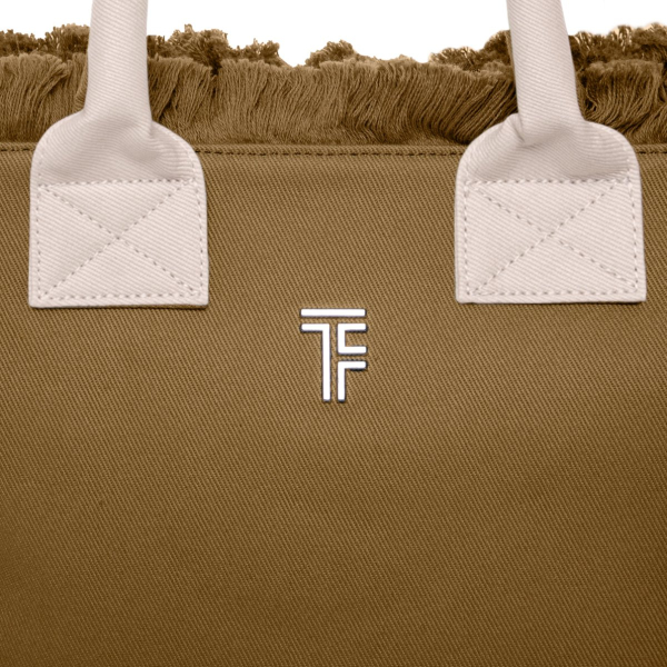 Τσάντα Θαλάσσης (26x16x24) Feel & Touch Caribbean Mocca/Ammos