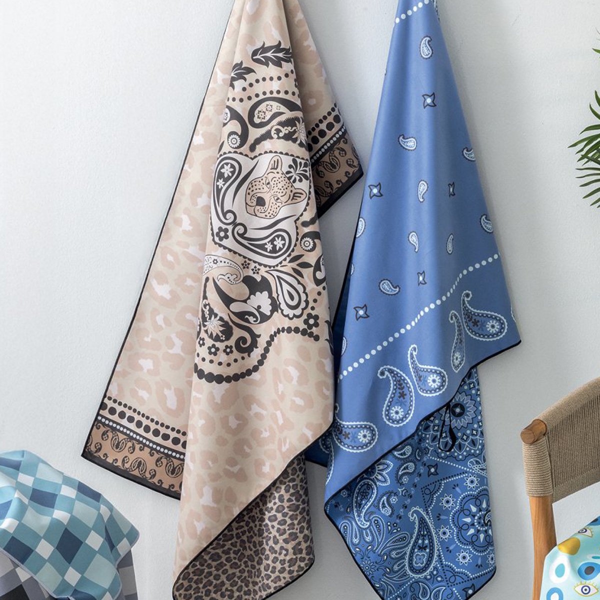 Πετσέτα Θαλάσσης Microfiber 2 Όψεων (90X160) Palamaiki Em50 Home Πετσέτες Ενηλίκων Spitishop