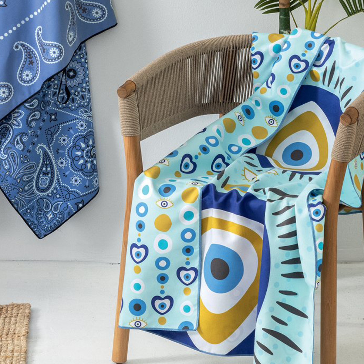 Πετσέτα Θαλάσσης Microfiber 2 Όψεων (90X160) Palamaiki Em43 Home Πετσέτες Ενηλίκων Spitishop