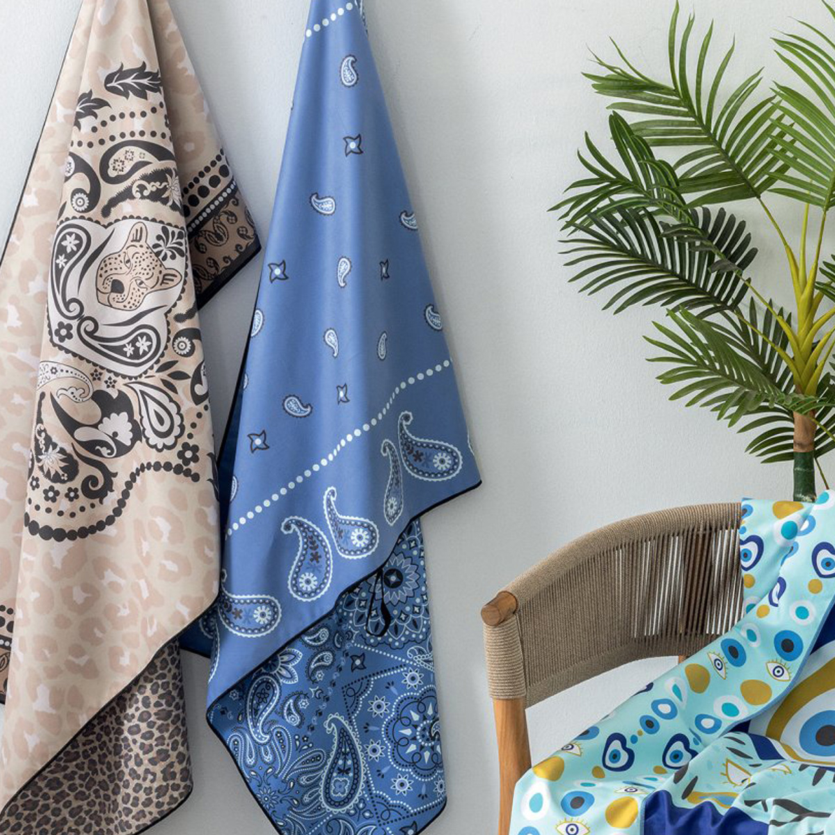 Πετσέτα Θαλάσσης Microfiber 2 Όψεων (90X160) Palamaiki Em39 Home Πετσέτες Ενηλίκων Spitishop