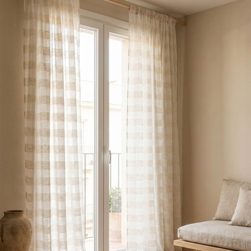 Κουρτίνα (140x270) Με Τρέσα Premier Rafaela Beige