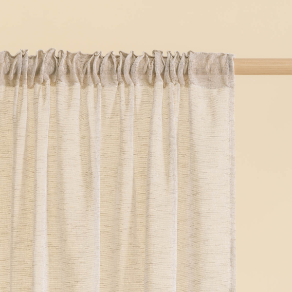 Κουρτίνα (140x270) Με Τρέσα Easy Home Harmonica Beige