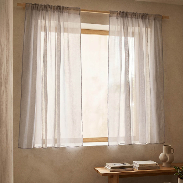Κουρτίνα Παραθύρου (140x140) Με Τρέσα Easy Home Marimba Grey