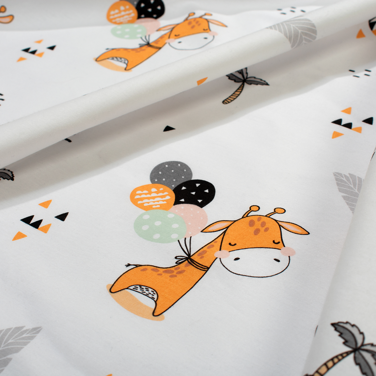 Παπλωματοθήκη Κούνιας (120X160) Dimcol Giraffe 599 White - Orange Home Βρεφικά Προίκα Μωρού Παπλωματοθήκες Βρεφικές Spitishop