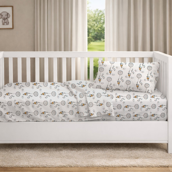 Παπλωματοθήκη Κούνιας (120x160) Dimcol Floating Bunny 715 Grey