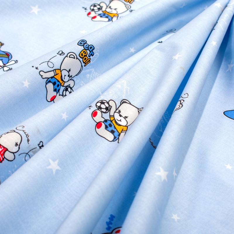 Πάνα Χασέ (80x80) Dimcol Bear's Playtime 591 Sky Blue
