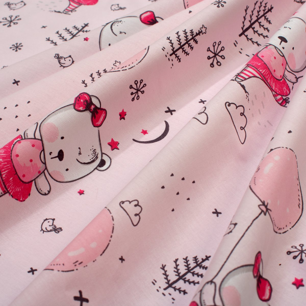 Πάνα Χασέ (80x80) Dimcol Ballerina Bear 598 Pink