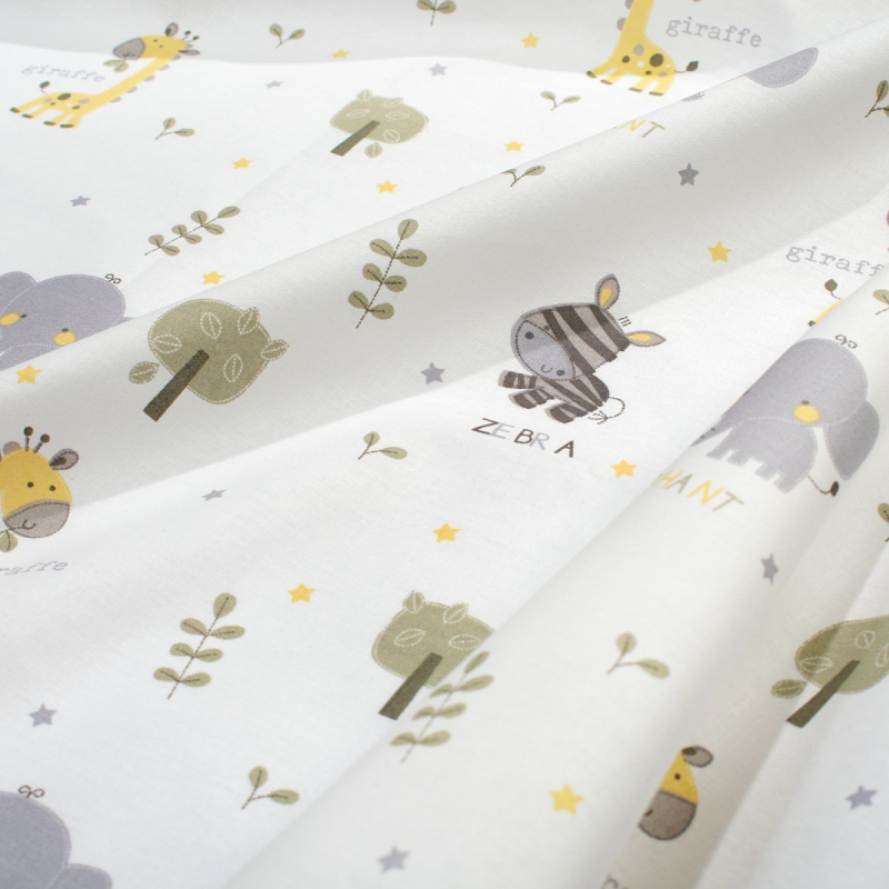 Πάνα Χασέ (80x80) Dimcol Happy Safari 713 White - Grey