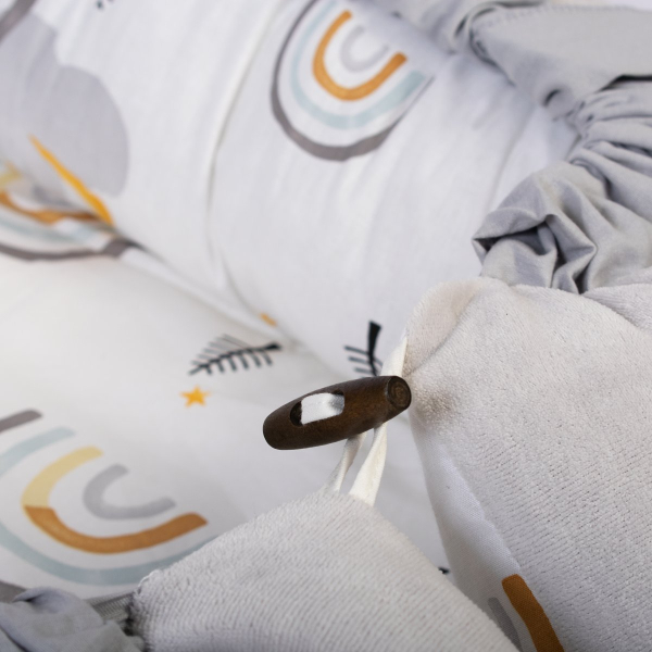 Φωλιά Ύπνου Dimcol Rainbow 01 White - Grey