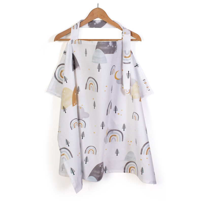 Κάλυμμα Θηλασμού Dimcol Rainbow 01 White - Grey