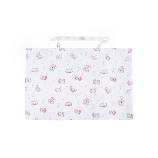 Κάλυμμα Θηλασμού Dimcol Bear's Nest 04 White - Pink