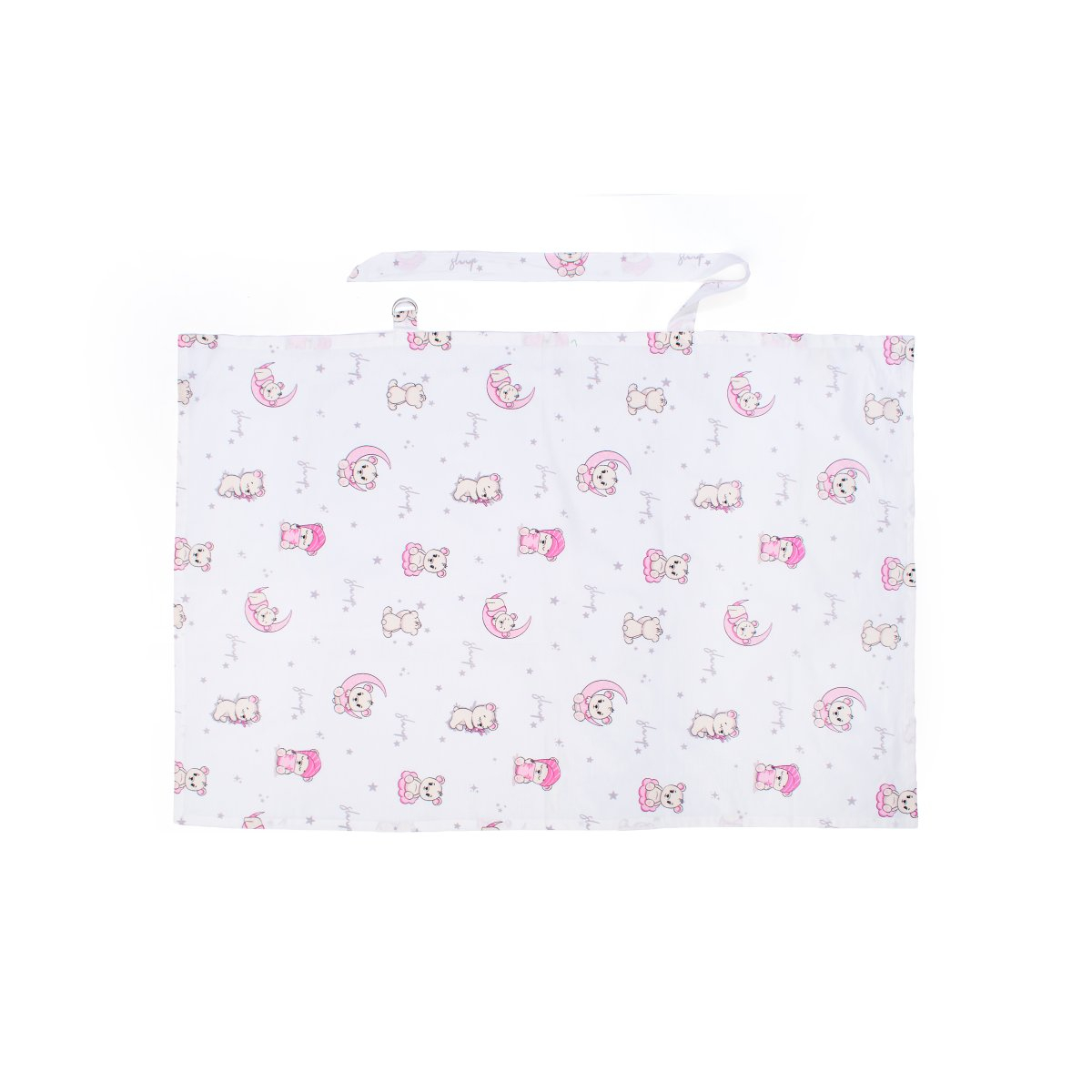 Κάλυμμα Θηλασμού Dimcol Bear&Apos S Nest 04 White - Pink Home Βρεφικά Μαξιλάρια Spitishop