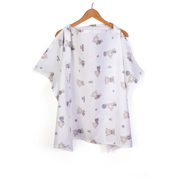 Κάλυμμα Θηλασμού Dimcol Bear's Nest 05 White - Grey