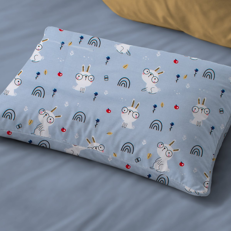 Παιδική Μαξιλαροθήκη (50x70) Dimcol Rabbit Garden 584 Sky Blue