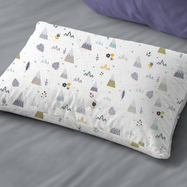 Παιδική Μαξιλαροθήκη (50x70) Dimcol Whimsical Mountainside 588 White - Grey