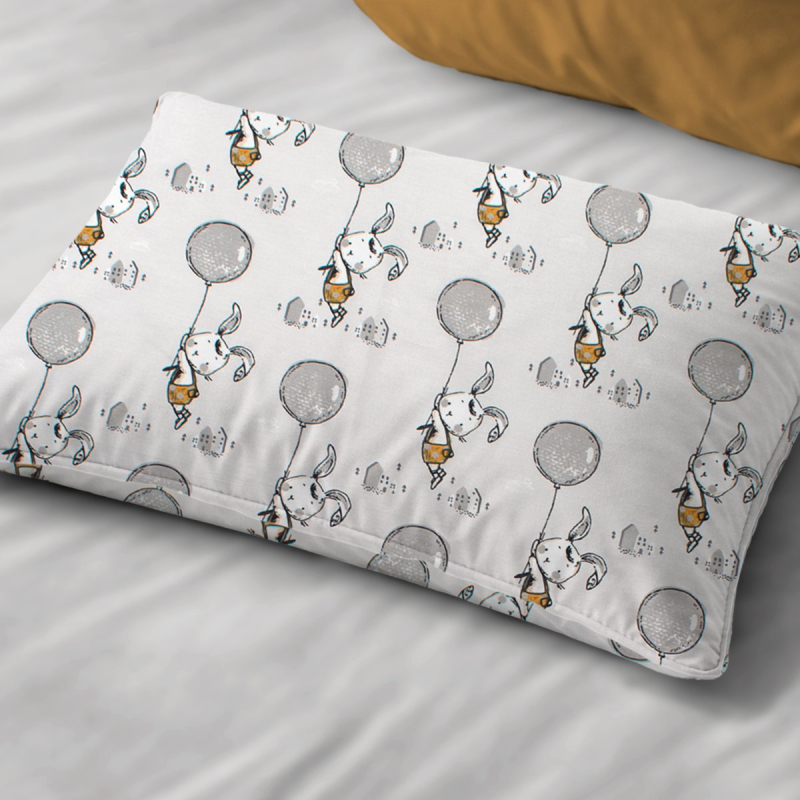Παιδική Μαξιλαροθήκη (50x70) Dimcol Floating Bunny 715 Grey