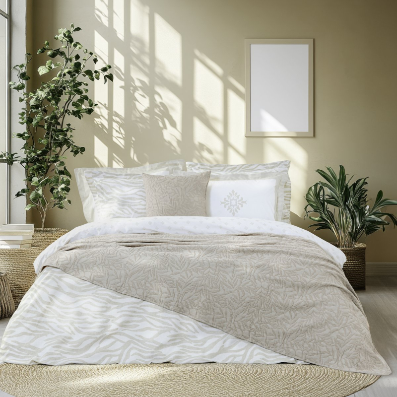 Κουβερτόριο King Size (240x260) Ματλασέ Nima Nuve Taupe