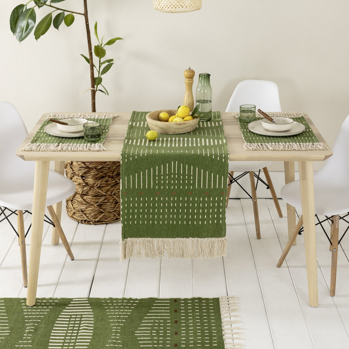 Καρέ (85X85) Nima Alyo Home Λευκά Είδη Κουζίνας & Τραπεζαρίας Τραπεζομάντηλα Spitishop