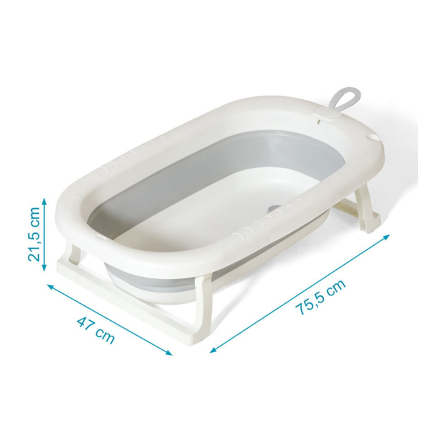 Πτυσσόμενο Μπανάκι Μωρού Kiokids White 6311