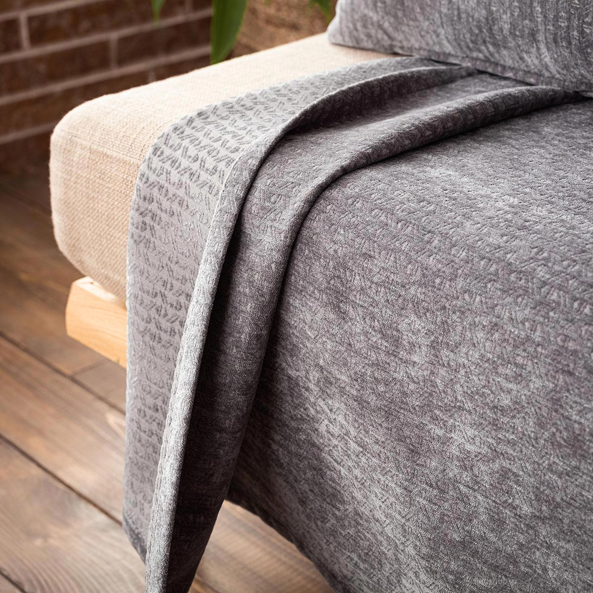 Ριχτάρι Πολυθρόνας (180X180) Gofis Home Valley Ash Grey 421 15 Λευκά Είδη Σαλονιού Ριχτάρια Καναπέ Spitishop
