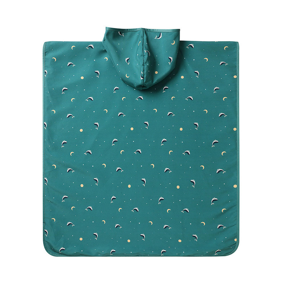Παιδικό Πόντσο Monneka Teal Whale 1-3 Ετών Home Παιδικά Spitishop