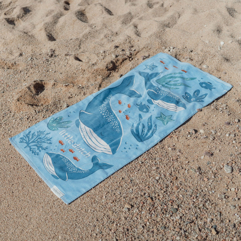Παιδική Πετσέτα Θαλάσσης (60x120) Little Dutch Ocean World Blue