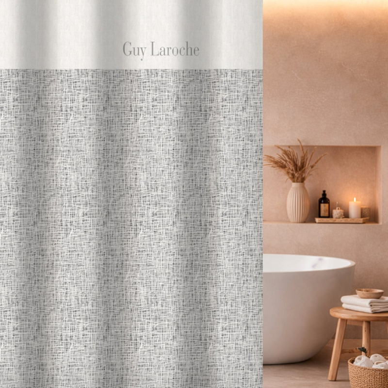 Κουρτίνα Μπάνιου (180x185) Με Τρουκς Guy Laroche Code Grey