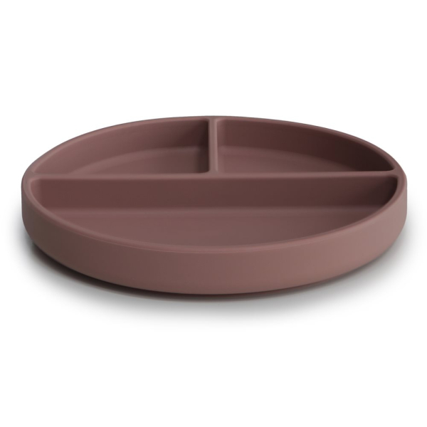 Πιάτο Σιλικόνης (Φ18.5) Με Χωρίσματα Mushie Mauve 66-2320047