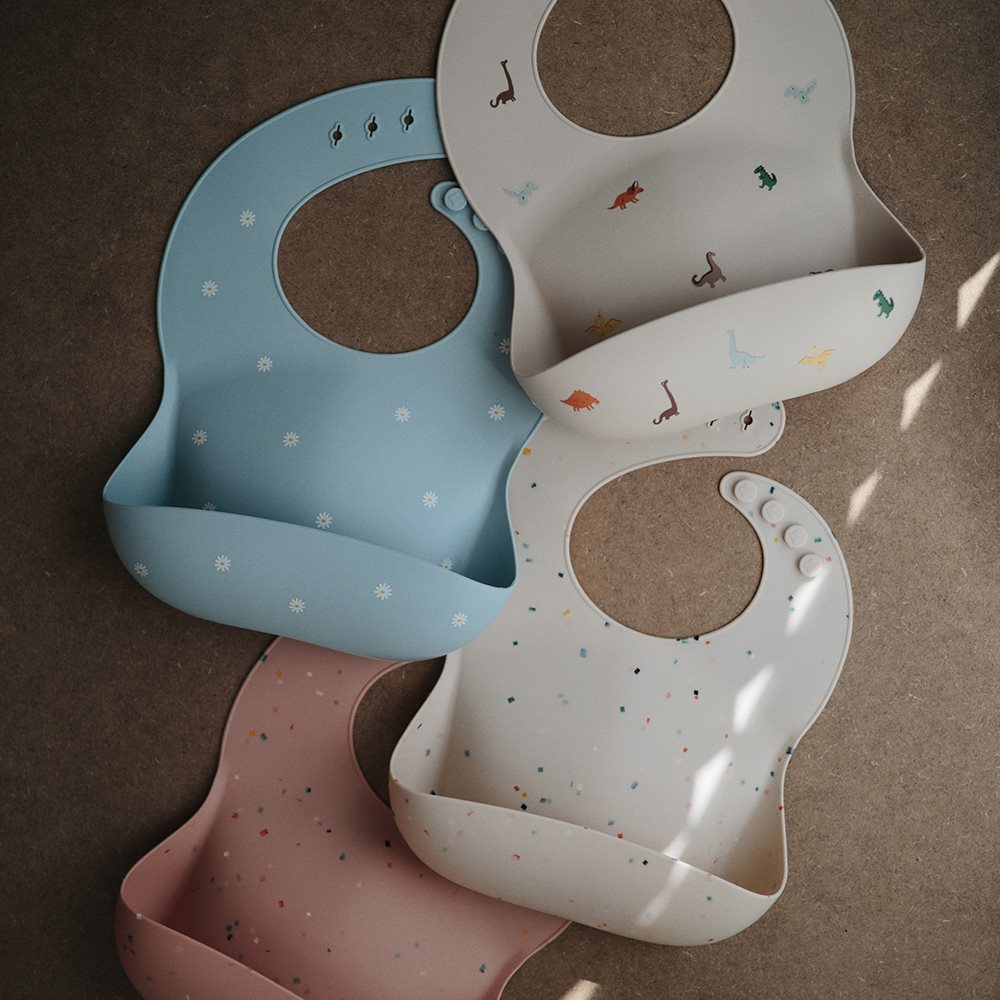Σαλιάρα Σιλικόνης 6+ Μηνών (24 1X28) Mushie Vanilla Confetti 66-2500248 Home Βρεφικά Σαλιάρες Βρεφικές Spitishop