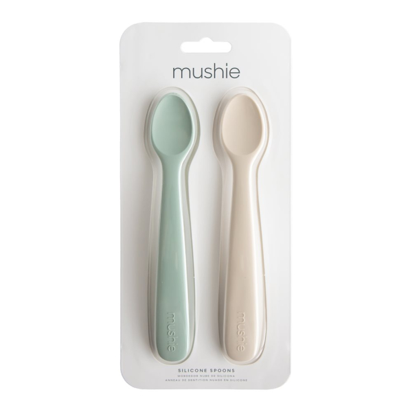 Κουτάλια Φαγητού (Σετ 2τμχ) Mushie Cambridge Blue/Shifting Sand 66-2360275