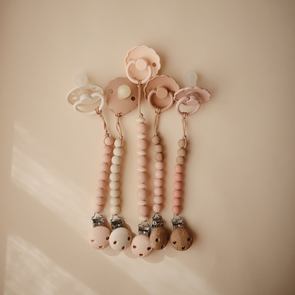 Κλιπ Πιπίλας Mushie Luna Blush 66-100070