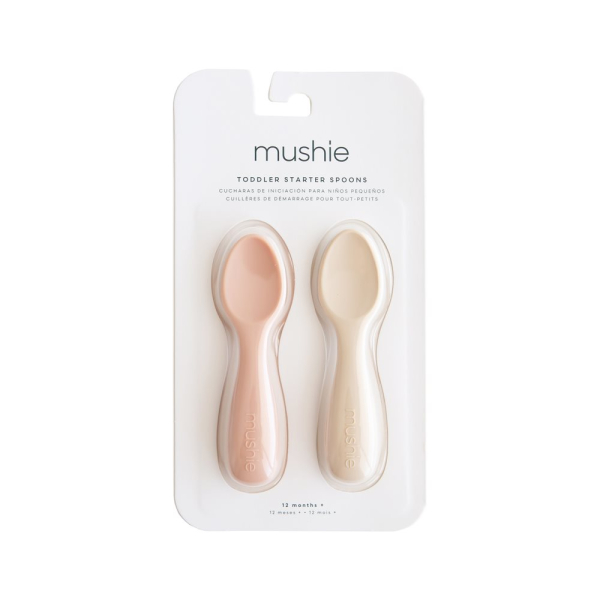 Κουτάλια Φαγητού (Σετ 2τμχ) Mushie Blush/Shifting Sand 66-101352