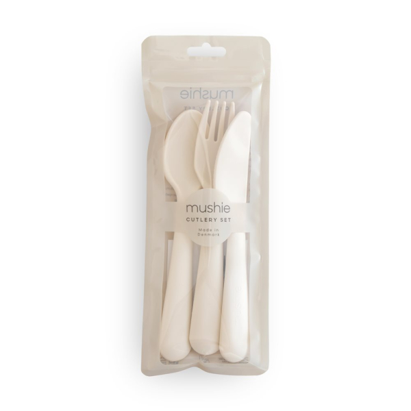 Πιρούνι-Μαχαίρι-Κουτάλι (Σετ) Mushie Ivory 66-101335