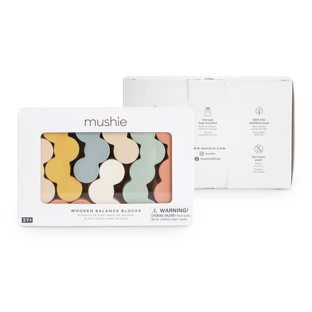 Ξύλινο Παιχνίδι Στοίβαξης Mushie Μπλοκ 66-102051 Home Παιχνίδια Ξύλινα Spitishop
